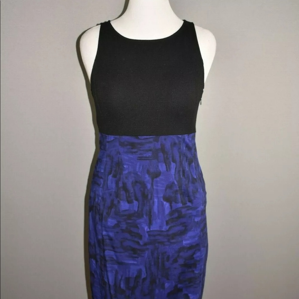 THEORY  Yeneth Brushstroke Sleeveless Sheath Dress Size 12
